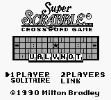 Super Scrabble (USA) Title Screen